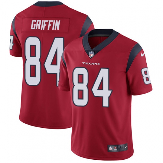 Youth Nike Houston Texans 84 Ryan Griffin Limited Red Alternate Vapor Untouchable NFL Jersey