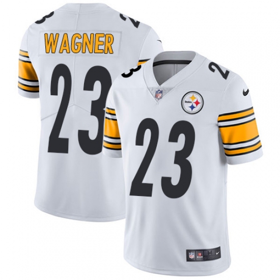 Youth Nike Pittsburgh Steelers 23 Mike Wagner White Vapor Untouchable Limited Player NFL Jersey