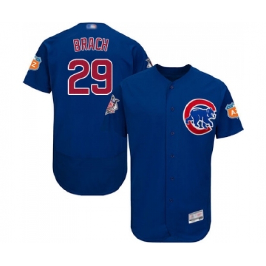 Men's Chicago Cubs 29 Brad Brach Royal Blue Alternate Flex Base Authentic Collection Baseball Jersey
