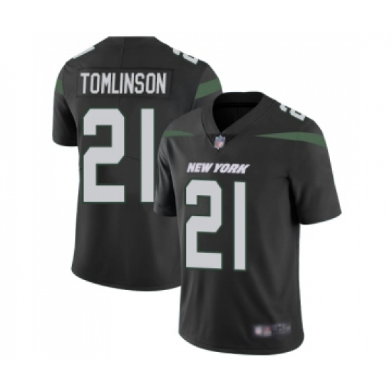 Men's New York Jets 21 LaDainian Tomlinson Black Alternate Vapor Untouchable Limited Player Football Jersey