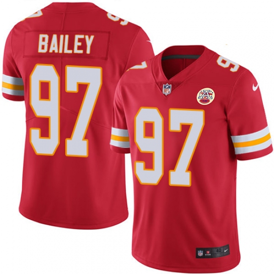 Men's Nike Kansas City Chiefs 97 Allen Bailey Red Team Color Vapor Untouchable Limited Player NFL Jersey