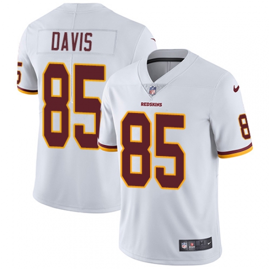 Men's Nike Washington Redskins 85 Vernon Davis White Vapor Untouchable Limited Player NFL Jersey