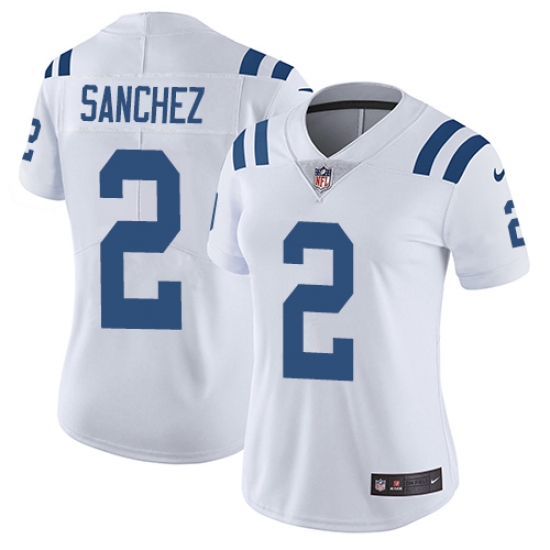 Women's Nike Indianapolis Colts 2 Rigoberto Sanchez White Vapor Untouchable Elite Player NFL Jersey