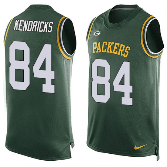 Men's Nike Green Bay Packers 84 Lance Kendricks Limited Green Player Name & Number Tank Top NFL Jersey