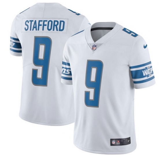 Men's Nike Detroit Lions 9 Matthew Stafford Limited White Vapor Untouchable NFL Jersey