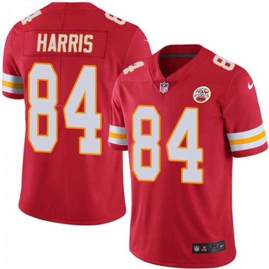 Youth Nike Kansas City Chiefs 84 Demetrius Harris Red Team Color Vapor Untouchable Limited Player NFL Jersey