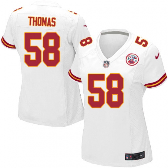 Women's Nike Kansas City Chiefs 58 Derrick Thomas Game White NFL Jersey