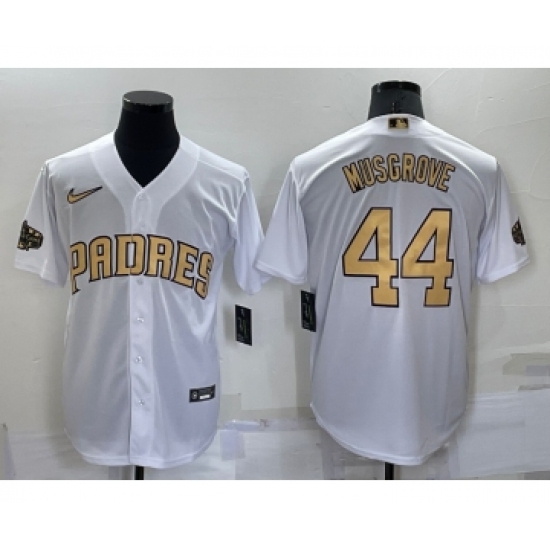 Men's San Diego Padres 44 Joe Musgrove White 2022 All Star Stitched Cool Base Nike Jersey