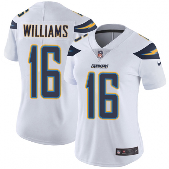 Women's Nike Los Angeles Chargers 16 Tyrell Williams Elite White NFL Jersey