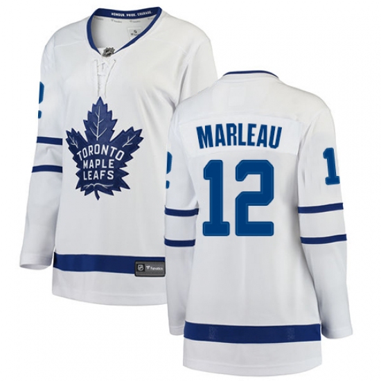 Women's Toronto Maple Leafs 12 Patrick Marleau Authentic White Away Fanatics Branded Breakaway NHL Jersey