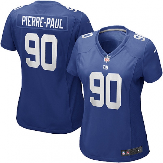 Women's Nike New York Giants 90 Jason Pierre-Paul Game Royal Blue Team Color NFL Jersey