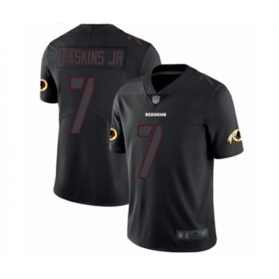 Men's Washington Redskins 7 Dwayne Haskins Limited Black Rush Impact Football Jersey