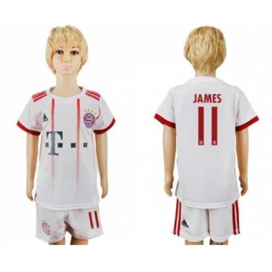 Bayern Munchen 11 James SEC Away Kid Soccer Club Jersey