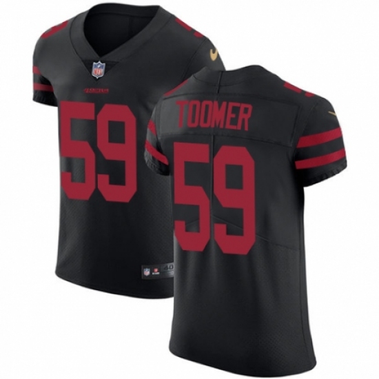 Men's Nike San Francisco 49ers 59 Korey Toomer Black Alternate Vapor Untouchable Elite Player NFL Jersey