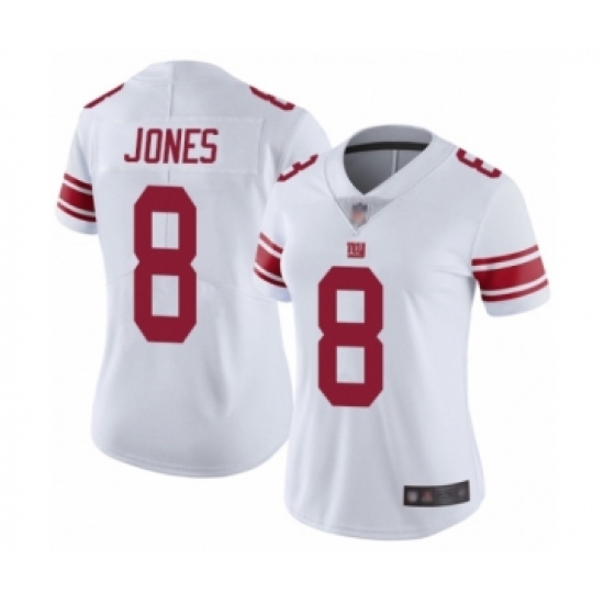 Women's New York Giants 8 Daniel Jones White Vapor Untouchable Limited Player Football Jersey