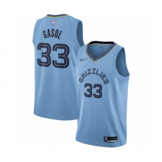 Women's Memphis Grizzlies 33 Marc Gasol Swingman Blue Finished Basketball Jersey Statement Edition