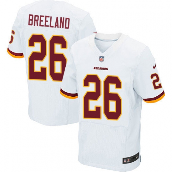 Men's Nike Washington Redskins 26 Bashaud Breeland Elite White NFL Jersey