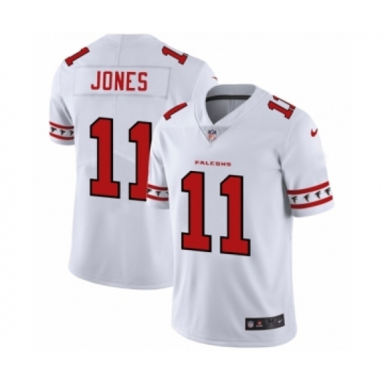 Men's Atlanta Falcons 11 Julio Jones White Team Logo Cool Edition Jersey