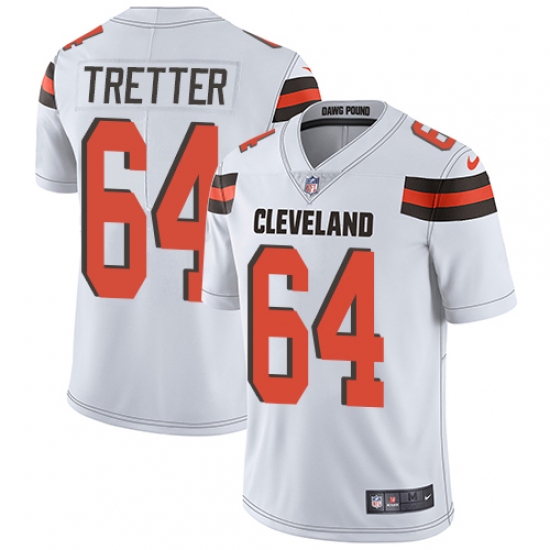 Youth Nike Cleveland Browns 64 JC Tretter White Vapor Untouchable Limited Player NFL Jersey