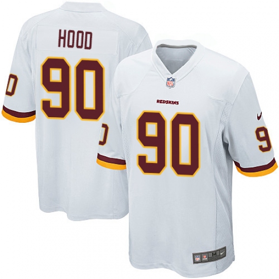 Men's Nike Washington Redskins 90 Ziggy Hood Game White NFL Jersey