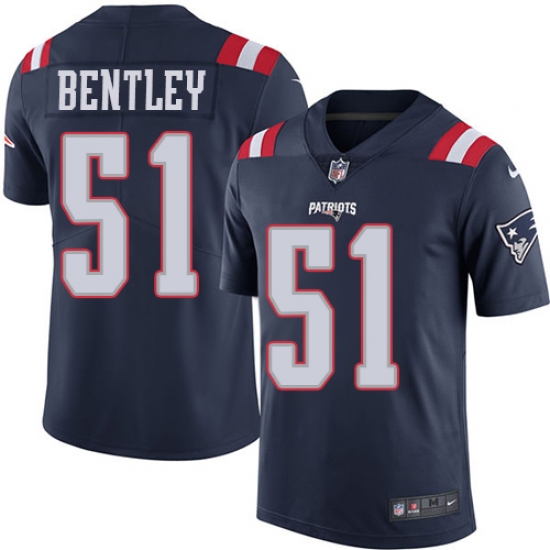 Youth Nike New England Patriots 51 Ja'Whaun Bentley Limited Navy Blue Rush Vapor Untouchable NFL Jersey