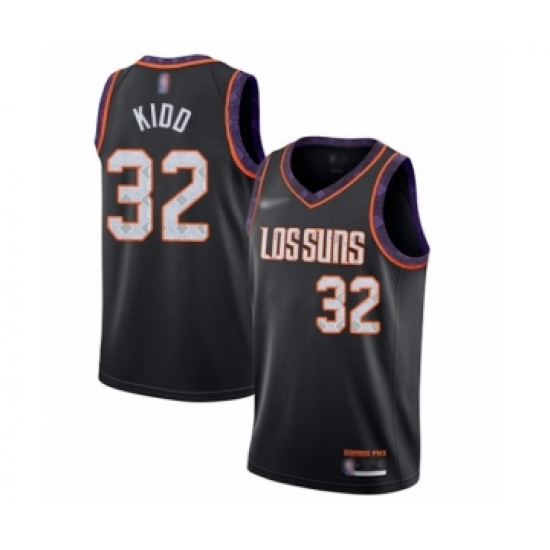 Men's Phoenix Suns 32 Jason Kidd Swingman Black Basketball Jersey - 2019 20 City Edition