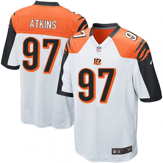 Men's Nike Cincinnati Bengals 97 Geno Atkins Game White NFL Jersey