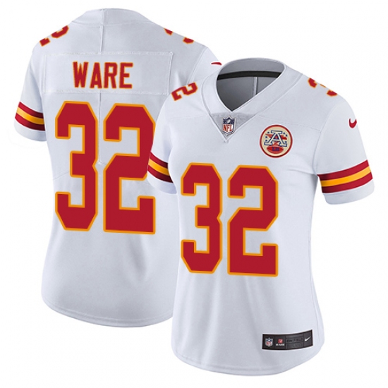 Women's Nike Kansas City Chiefs 32 Spencer Ware Elite White NFL Jersey