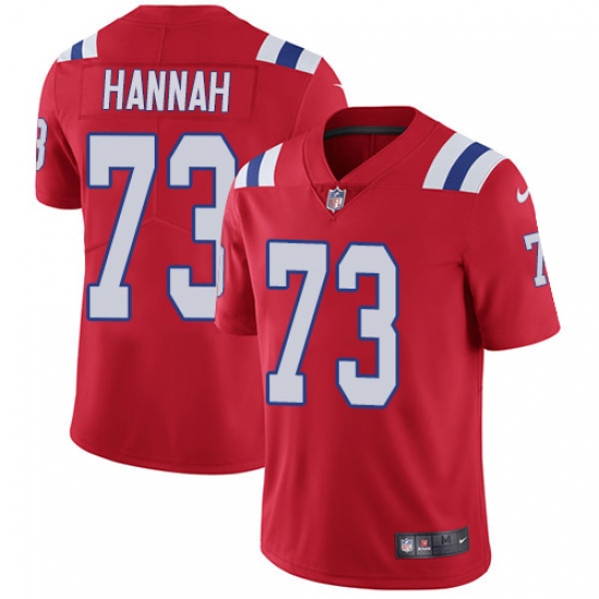 Youth Nike New England Patriots 73 John Hannah Red Alternate Vapor Untouchable Limited Player NFL Jersey