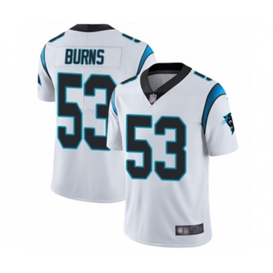 Youth Carolina Panthers 53 Brian Burns White Vapor Untouchable Limited Player Football Jersey