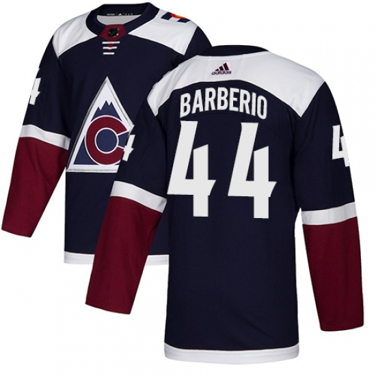 Men's Adidas Colorado Avalanche 44 Mark Barberio Authentic Navy Blue Alternate NHL Jersey