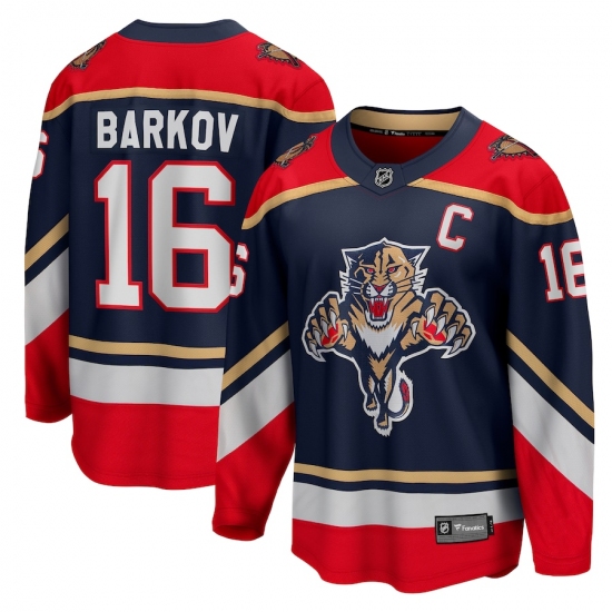 Men's Florida Panthers 16 Aleksander Barkov Fanatics Branded Blue 2020-21 Special Edition Breakaway Player Jersey