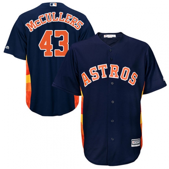 Youth Majestic Houston Astros 43 Lance McCullers Authentic Navy Blue Alternate Cool Base MLB Jersey