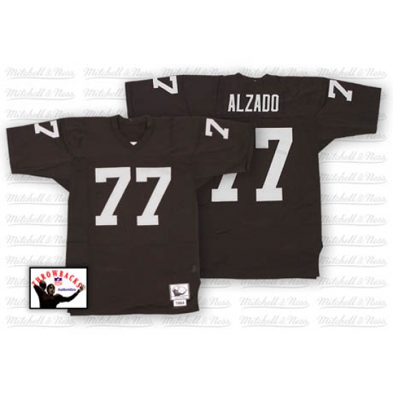 Mitchell and Ness Oakland Raiders 77 Lyle Alzado Black Authentic NFL Throwback Jersey