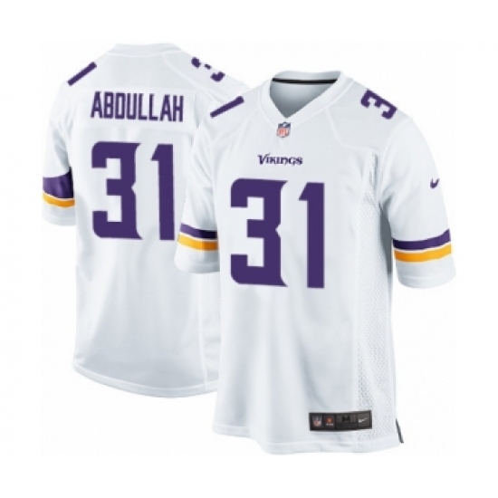 Men's Nike Minnesota Vikings 31 Ameer Abdullah Game White NFL Jersey