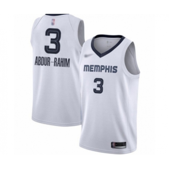 Youth Memphis Grizzlies 3 Shareef Abdur-Rahim Swingman White Finished Basketball Jersey - Association Edition