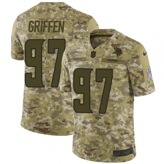 Men's Nike Minnesota Vikings 97 Everson Griffen Limited Camo 2018 Salute to Service NFL Jersey