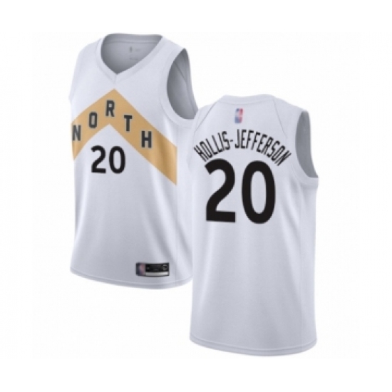 Women's Toronto Raptors 20 Rondae Hollis-Jefferson Swingman White Basketball Jersey - City Edition