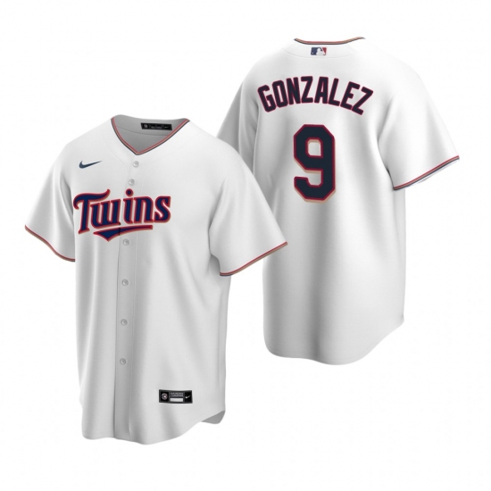 Men's Nike Minnesota Twins 9 Marwin Gonzalez White Home Stitched Baseball Jersey