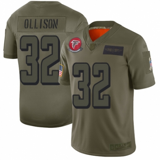 Women's Atlanta Falcons 32 Qadree Ollison Limited Camo 2019 Salute to Service Football Jersey