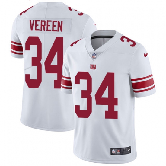 Men's Nike New York Giants 34 Shane Vereen White Vapor Untouchable Limited Player NFL Jersey