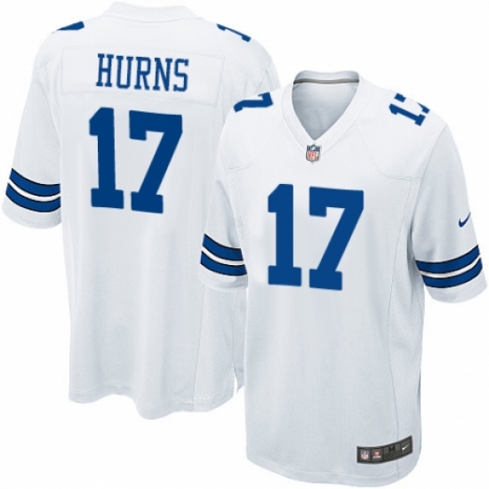 Men's Nike Dallas Cowboys 17 Allen Hurns Game White NFL Jersey