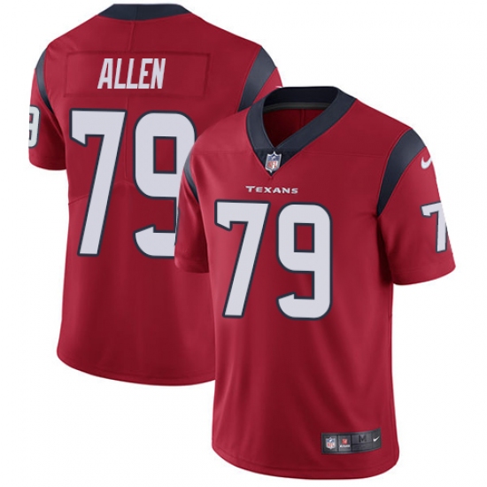 Men's Nike Houston Texans 79 Jeff Allen Limited Red Alternate Vapor Untouchable NFL Jersey