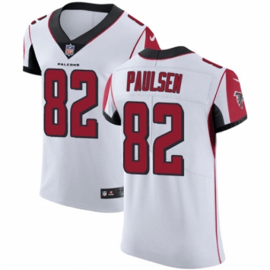 Men's Nike Atlanta Falcons 82 Logan Paulsen White Vapor Untouchable Elite Player NFL Jersey