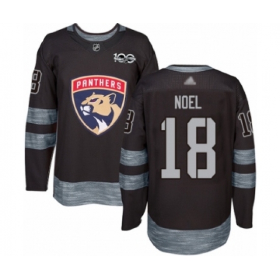Men's Florida Panthers 18 Serron Noel Authentic Black 1917-2017 100th Anniversary Hockey Jersey