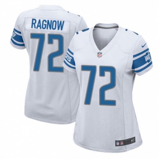 Women's Nike Detroit Lions 72 Frank Ragnow Game White NFL Jersey