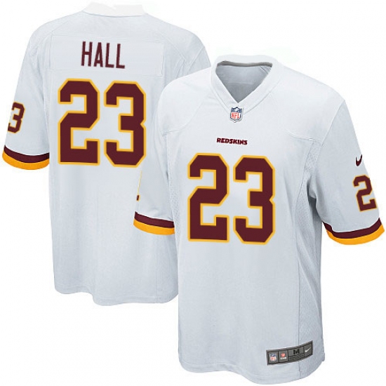 Men's Nike Washington Redskins 23 DeAngelo Hall Game White NFL Jersey