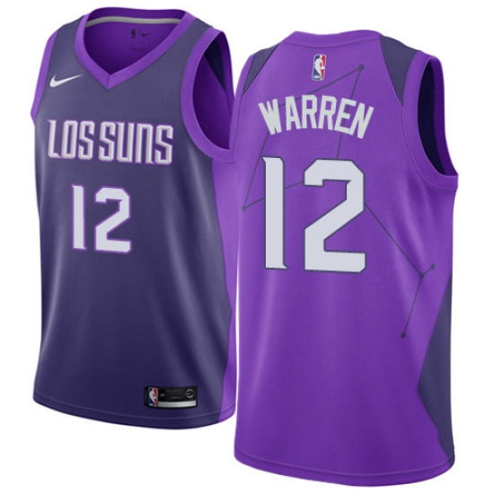 Women's Nike Phoenix Suns 12 T.J. Warren Swingman Purple NBA Jersey - City Edition