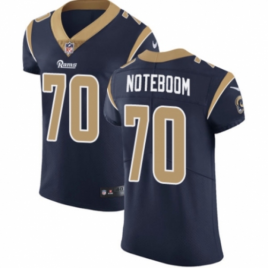 Men's Nike Los Angeles Rams 70 Joseph Noteboom Navy Blue Team Color Vapor Untouchable Elite Player NFL Jersey