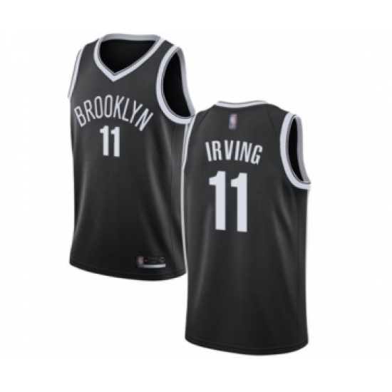 Youth Brooklyn Nets 11 Kyrie Irving Authentic Black Basketball Jersey - Icon Edition